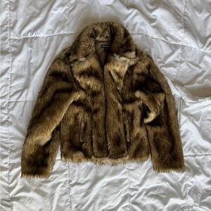Faux Fur Brown Jacket